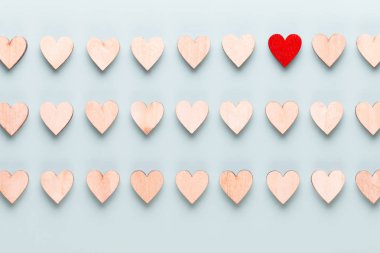 Mutlu Sevgililer günü arka plan. Pastel küçük kalpler ile bac