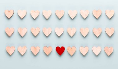 Mutlu Sevgililer günü arka plan. Pastel küçük kalpler ile bac