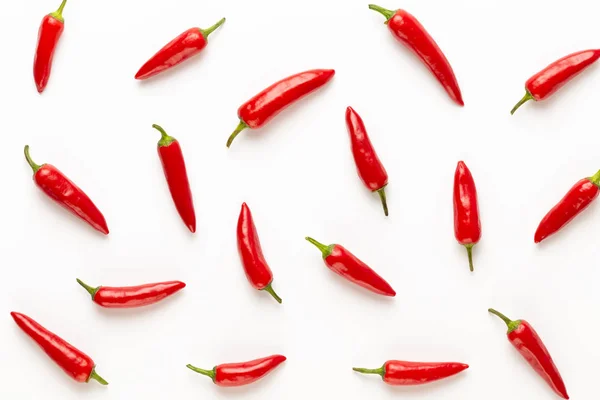 Chili or chilli cayenne pepper isolated on white background cuto — Stock Photo, Image