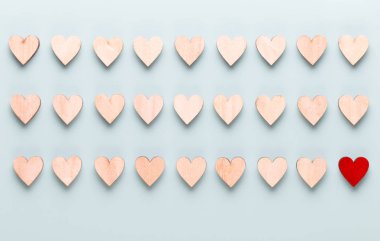 Mutlu Sevgililer günü arka plan. Pastel küçük kalpler ile bac