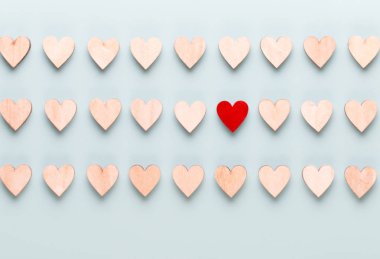 Mutlu Sevgililer günü arka plan. Pastel küçük kalpler ile bac