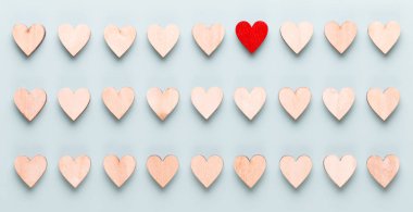 Mutlu Sevgililer günü arka plan. Pastel küçük kalpler ile bac