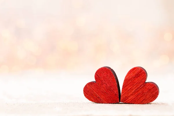 Two Hearts. Valentines day greeting card. — Stock Photo, Image