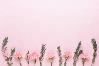 Çiçek ve eucaaliptus bileşimi. Desen çeşitli col yaptı