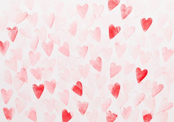 Abstrakte Aquarell Herz Hintergrund. Konzept Liebe, Valentine da — Stockfoto