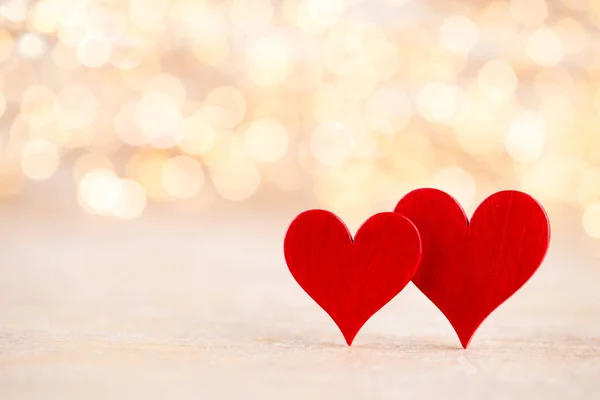 Kırmızı kalp arka plan, Sevgililer Günü tebrik kartı. — Stok fotoğraf