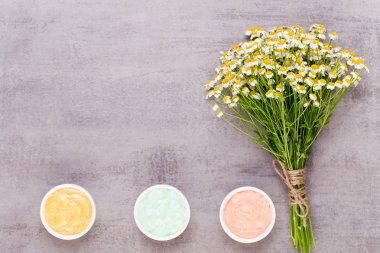 Papatya aromaterapi Tema, el yapımı kozmetik. metin için yer