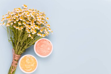 Papatya aromaterapi Tema, el yapımı kozmetik. metin için yer