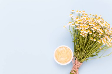 Papatya aromaterapi Tema, el yapımı kozmetik. metin için yer