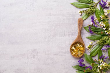 Bio bitkisel yeşil kozmetik düzenleme, deniz tuzu ve el yapımı çünkü