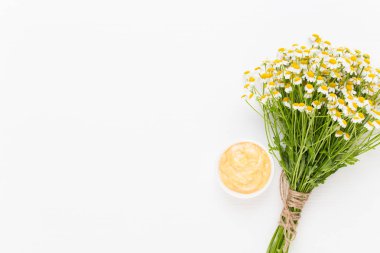 Papatya aromaterapi Tema, el yapımı kozmetik. metin için yer