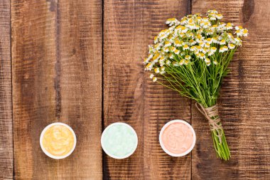 Papatya aromaterapi Tema, el yapımı kozmetik. metin için yer