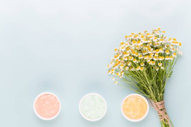 Papatya aromaterapi Tema, el yapımı kozmetik. metin için yer