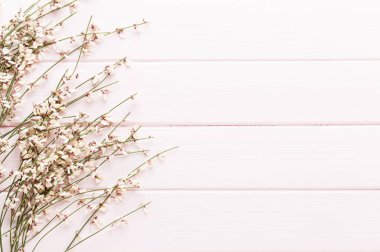 Güzellik ve moda kavramı üzerinde pastel rustik ahşap ayarla spa ile 