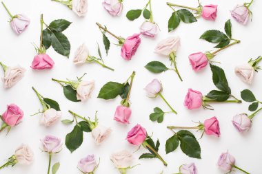 Çiçekler sevgililer günü kompozisyonu. GR üzerindeki pembe gülden yapılmış çerçeve