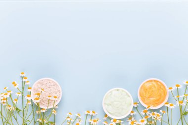 Papatya aromaterapi Tema, el yapımı kozmetik. metin için yer