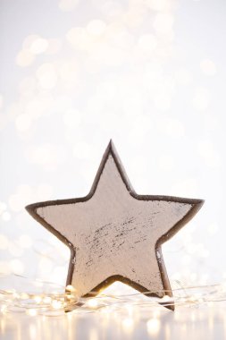 Dekoratif yıldızlı Noel arkaplanı.