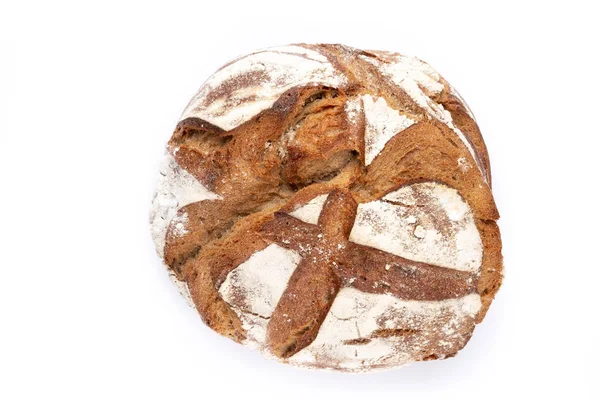 Житні екологічні хліби на білому тлі . — стокове фото