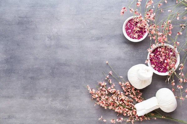 Spa tedavi kavramı, doğal cosmeti ile düz yatıyordu kompozisyon