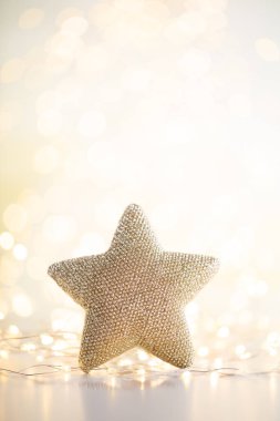 Dekoratif yıldızlı Noel arkaplanı.
