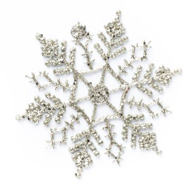 Beyaz bir arka planda Noel dekoru yakın plan. İzole edilmiş - Resim