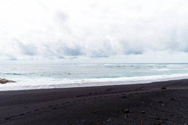 bir görünümü Beach, lanzarote, Kanarya Adaları, İspanya.