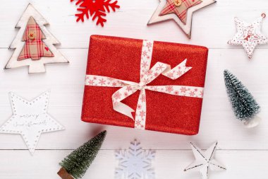 Noel dekor ve süs tarzında Noel arkaplanı.