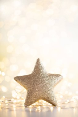 Dekoratif yıldızlı Noel arkaplanı.