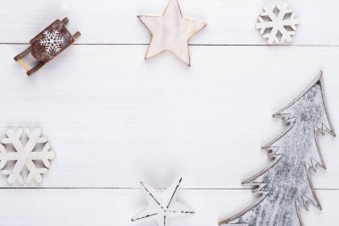 Noel dekor ve süs tarzında Noel arkaplanı.