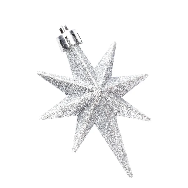 Beyaz bir arka planda Noel dekoru yakın plan. İzole edilmiş - Resim