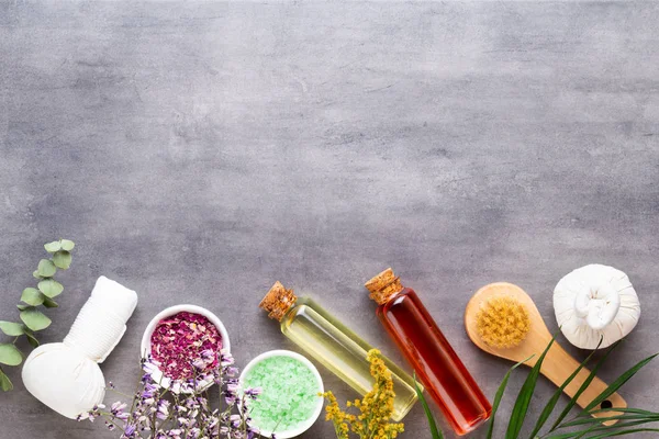 Spa tedavi kavramı, doğal cosmeti ile düz yatıyordu kompozisyon