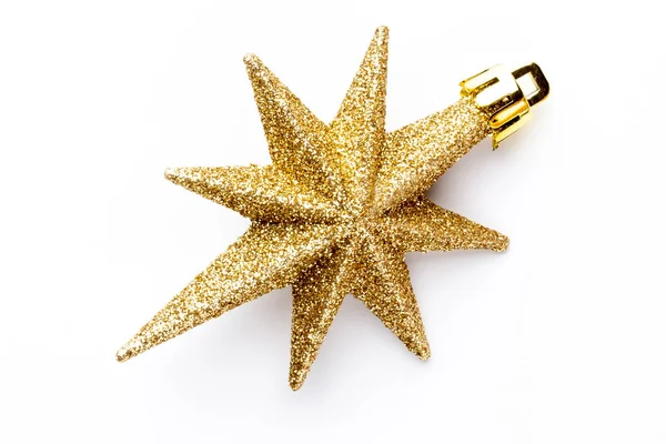 Beyaz bir arka planda Noel dekoru yakın plan. İzole edilmiş - Resim