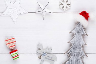 Noel dekor ve süs tarzında Noel arkaplanı.