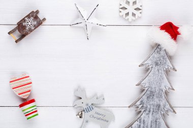 Noel dekor ve süs tarzında Noel arkaplanı.