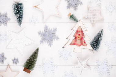 Noel dekor ve süs tarzında Noel arkaplanı.