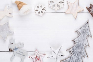 Noel dekor ve süs tarzında Noel arkaplanı.