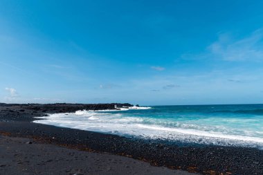 bir görünümü Beach, lanzarote, Kanarya Adaları, İspanya.