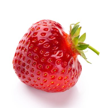 Beyaz arka planda taze çilekler var. İzole edilmiş - Ima