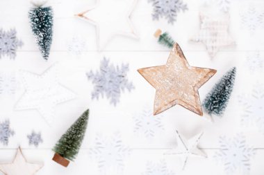 Noel dekor ve süs tarzında Noel arkaplanı.