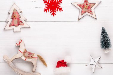 Noel dekor ve süs tarzında Noel arkaplanı.