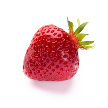 Beyaz arka planda taze çilekler var. İzole edilmiş - Ima