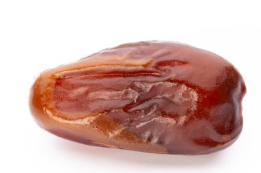 Kuru tarihler beyaz arkaplanda izole edilmiş. Üst Manzara. Düz yatıyordu.