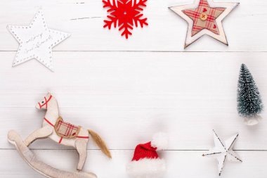 Noel dekor ve süs tarzında Noel arkaplanı.