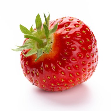 Beyaz arka planda taze çilekler var. İzole edilmiş - Ima