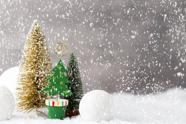 Gri metal arka plan, Noel dekorasyon.