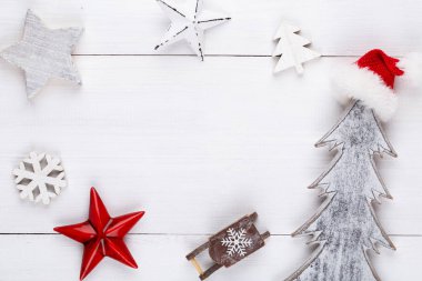 Noel dekor ve süs tarzında Noel arkaplanı.