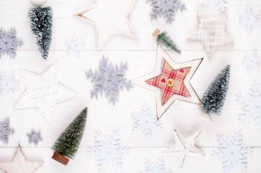 Noel dekor ve süs tarzında Noel arkaplanı.