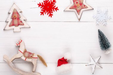 Noel dekor ve süs tarzında Noel arkaplanı.