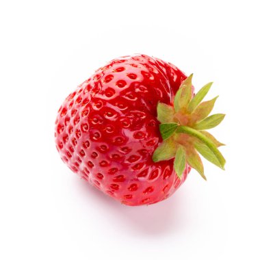 Beyaz arka planda taze çilekler var. İzole edilmiş - Ima