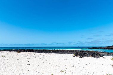Orzola, Lanzarote yakınlarındaki plaj. 